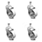 Service Caster 4 Inch Semi Steel Wheel Swivel 1/2 Inch Threaded Stem Caster Set SCC-TS20S414-SSS-121315-4 - alternate 1